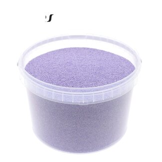 QC Decorative Sand in Reusable Bucket | Colour: Lilac | Diameter 0.1 - 0.5 millimetres | Content 3 litres | Per bucket