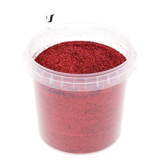 QC Glitter in Reusable Bucket | Colour: Red | Content 400 grams | Per bucket