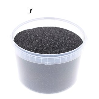 QC Decorative Sand in Reusable Bucket | Colour: Black | Diameter 0.1 - 0.5 millimetres | Contents 3 litres | Per bucket