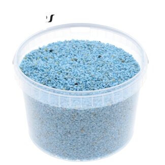 QC Fine Pebbles in Reusable Bucket | Colour: Light Blue | Diameter 4 - 6 millimetres | Capacity 3 litres | Per bucket