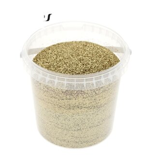 QC Glitter in Reusable Bucket | Colour: Platinum | Content 400 grams | Per bucket