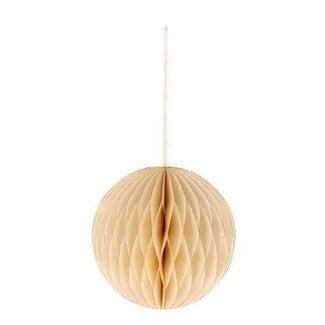 HBXD Weihnachtskugel-Aufhänger „Foldy“ | Farbe: Naturweiß | Weihnachtsdekoration | Höhe 15 Zentimeter | Durchmesser 15 Zentimeter | Pro 20 Aufhänger