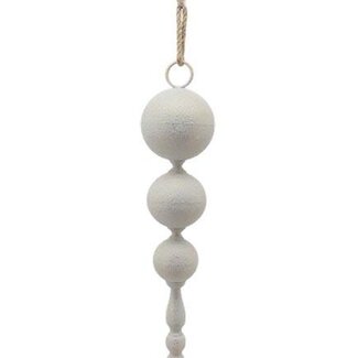 HBXD Christmas bauble hanger “Bova” | Colour: White | Christmas decoration | Height 77.5 centimetres | Diameter 16 centimetres | Per 2 hangers