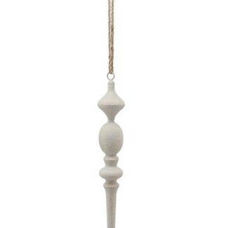 HBXD Drop Christmas Ornament “Avilo” | Colour: White | Christmas decoration | Height 57.5 centimetres | Diameter 8 centimetres | Per ornament