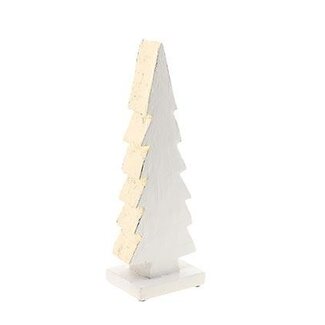 HBXD Christmas Tree Decoration “Craft” | Colour: White | Christmas decoration | Length 42 centimetres | Width 13 centimetres | Height 9 centimetres | Per 2 Christmas trees