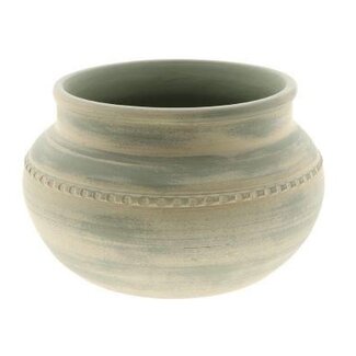 HBXD Decorative Flower Pot “Malvane” | Colour: Light Grey | Home Decor | Height 23 centimetres | Diameter 38 centimetres | Per pot