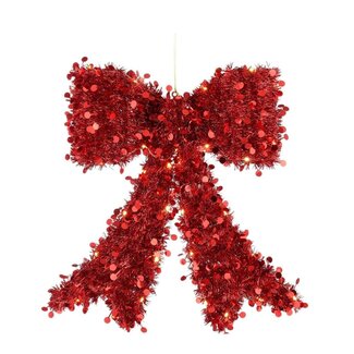 4A LED Bow | Colour: Red | Christmas Decoration | Length 44.5 centimetre | Width 42 centimetre | Height 4.5 centimetre | Per bow