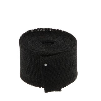 4A Jute Ribbon | Colour: Black | Width 50 millimeter | Length 5 meter | Per roll