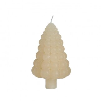 4A Cream-coloured Bubble Christmas Tree Candle | Christmas Decoration | Diameter 7 centimeter | Height 12 centimeter | Per 6 candles