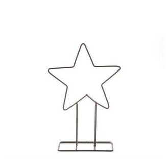 4A Black Star on Stand | Christmas Decoration | Width 21 centimetre | Height 30 centimetre | Per 6 stars