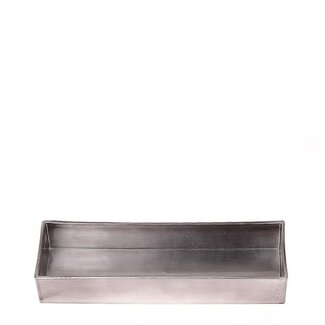 4A Silver-coloured Plastic Melamine Flower Planter | Christmas Decoration | Length 32 centimeter | Width 10.5 centimeter | Height 5 centimeter | Per 9 planters
