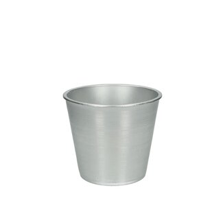 4A Silver-coloured Plastic Melamine Flowerpot Plant pot | Christmas Decoration | Diameter 13 centimeter | Height 11.5 centimeter | Per 12 flowerpots