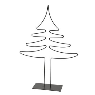4A Schwarzer metallener Weihnachtsbaum | Weihnachtsdekoration | Durchmesser 32 centimeter | Höhe 45 centimeter | Pro Weihnachtsbaum