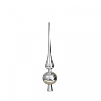 4A Silver-coloured Plastic Topper | Christmas Decoration | Length 28 centimeter | Per topper