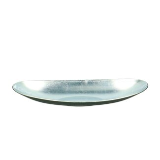 4A Silver-coloured Oval Plastic Melamine Dish | Length 40 centimetre | Width 17 centimetre | Height 6 centimetre | Per 12 dishes