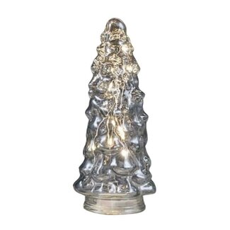 4A Transparent Glass Christmas Tree with LED lights | Christmas Decoration | Diameter 9.5 centimeter | Height 21.5 centimeter | Per 12 Christmas trees