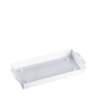 4A Natural White Plastic Tray | Length 11 centimeter | Width 7 centimeter | Height 2.5 centimeter | Per 12 trays