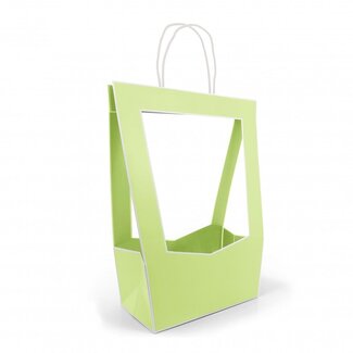 4A Green Gift Bag Gift Bag “Médaillon” | Width 23 centimeter | Depth 14 centimeter | Height 38 centimeter | Per 5 bags