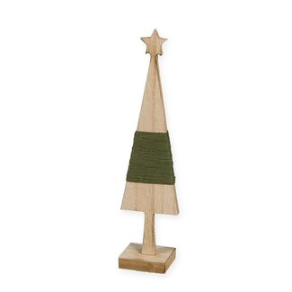 4A Wooden Christmas Tree with Green String | Diameter 6 centimeter | Height 25 centimeter | Per 4 Christmas Trees