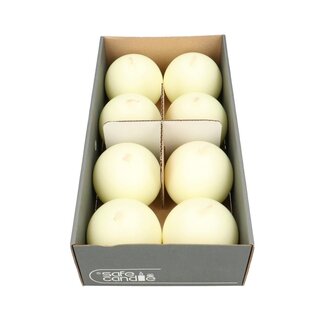 4A Rustic Ball Candle | Colour: Ivory-coloured | Diameter 8 centimeter | Per 8 candles
