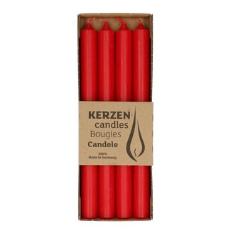 4A Table candle Rustic | Colour: Red | Diameter 2.2 centimeter | Length 25 centimeter | Per 4 candles
