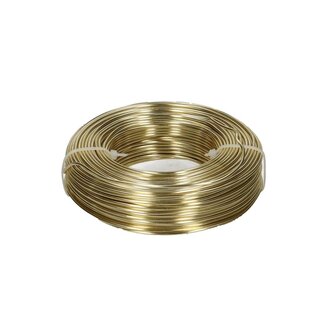 4A Aluminium Wire | Colour: Gold-coloured | Diameter 2 millimetre | Length 60 metre | Weight 500 gram | Per roll