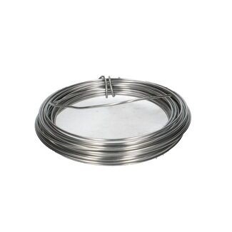 4A Aluminium Wire | Colour: Silver-coloured | Diameter 2 millimetres | Length 12 metres | Weight 100 grams | Per roll