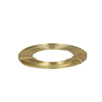 4A Aluminium Wire Flat | Colour: Gold-coloured | Width 5 millimeter | Length 10 meter | Per roll