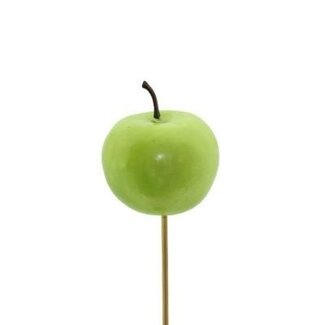 4A Apple on a stick | Colour: Apple green | Diameter 6 centimeter | Length ± 50 centimeter | Per 25 picks