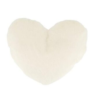 4A Decorative Cushion Heart-shaped | Colour: Cream-coloured | Length 40 centimetre | Width 28 centimetre | Thickness 8 centimetre | Per cushion