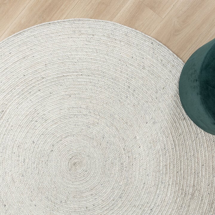 Rund Ullmatta - Wise Grå/Melerad