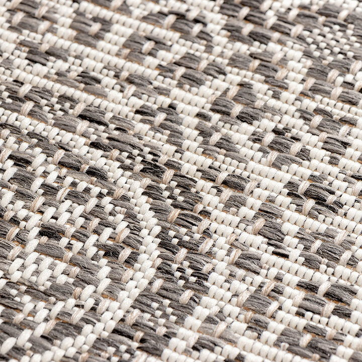 Rund Utomhusmatta - Summer Aztec Grå