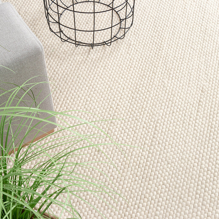 Rund Ullmatta - Feline Vit