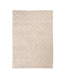 Vävd Matta I Ull - Knit Beige