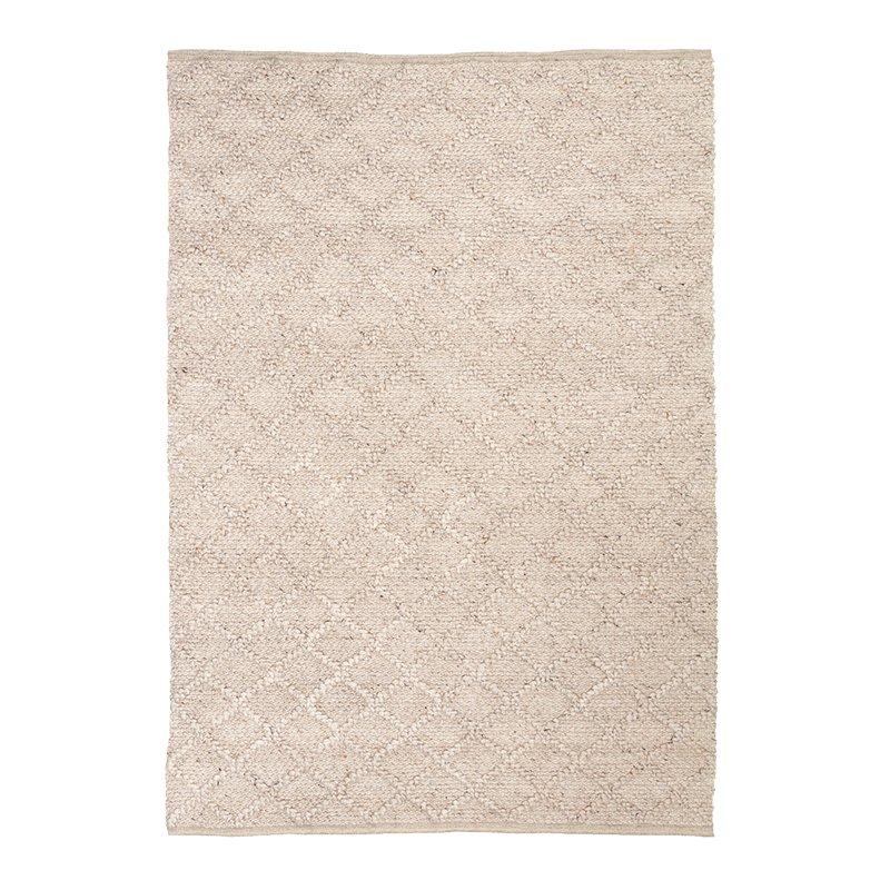Vävd Matta I Ull - Knit Beige - sfeer