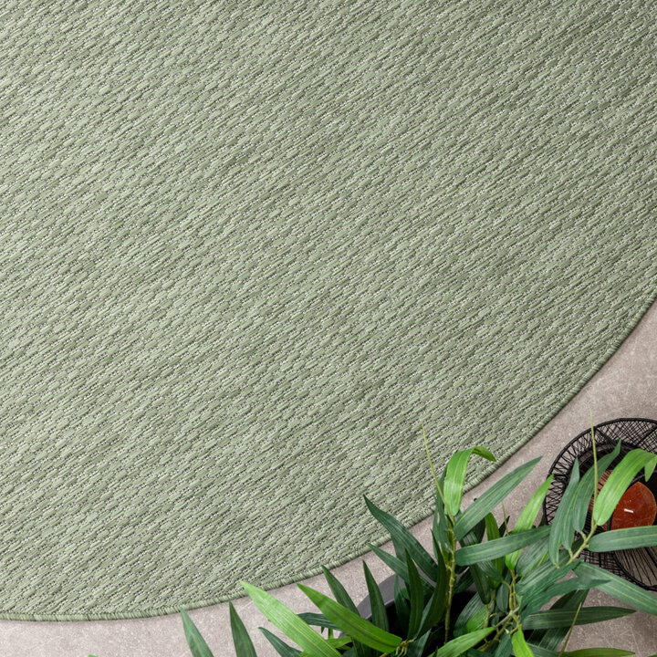 Rund Utomhusmatta - Costa Grön