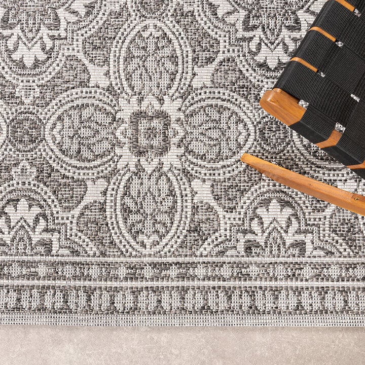 Fyrkantig Utomhusmatta - Summer Oriental Grå