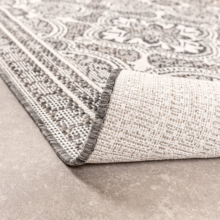 Fyrkantig Utomhusmatta - Summer Oriental Grå