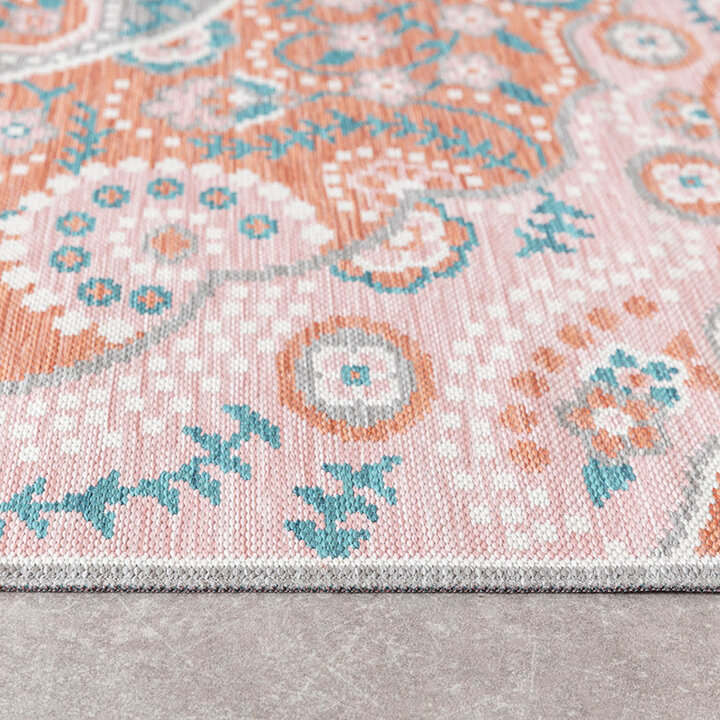 Bohemisk Utomhusmatta - Vedra Medaillon Rosa