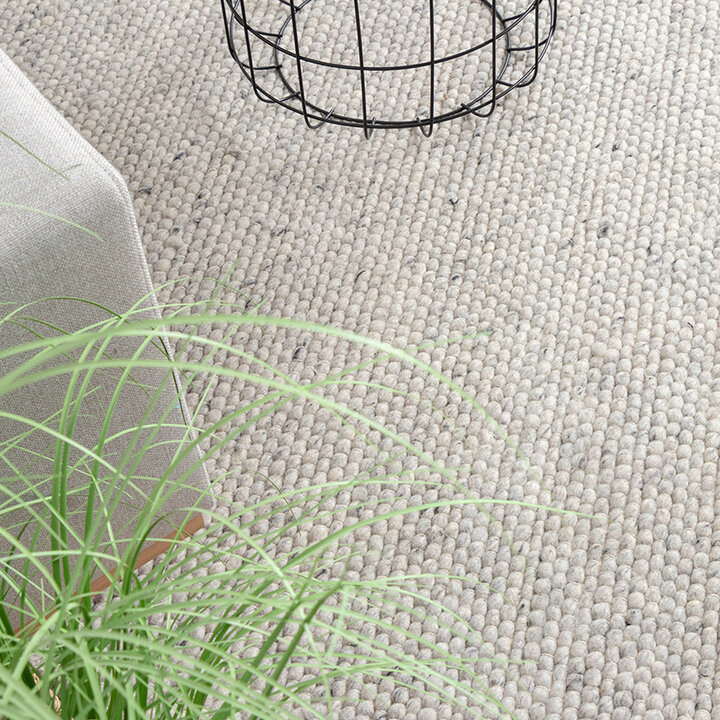 Rund Ullmatta - Feline Grå/Melerad