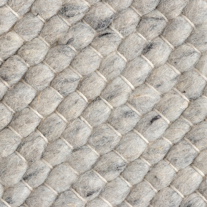 Rund Ullmatta - Feline Grå/Melerad