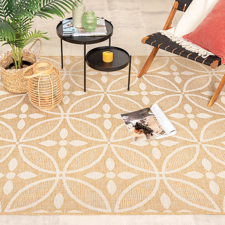 Utomhusmatta - Summer Pattern Gul