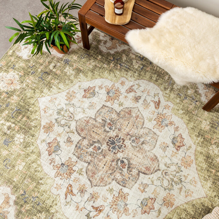 Vintage Utomhusmatta - Santo Mandala Grön