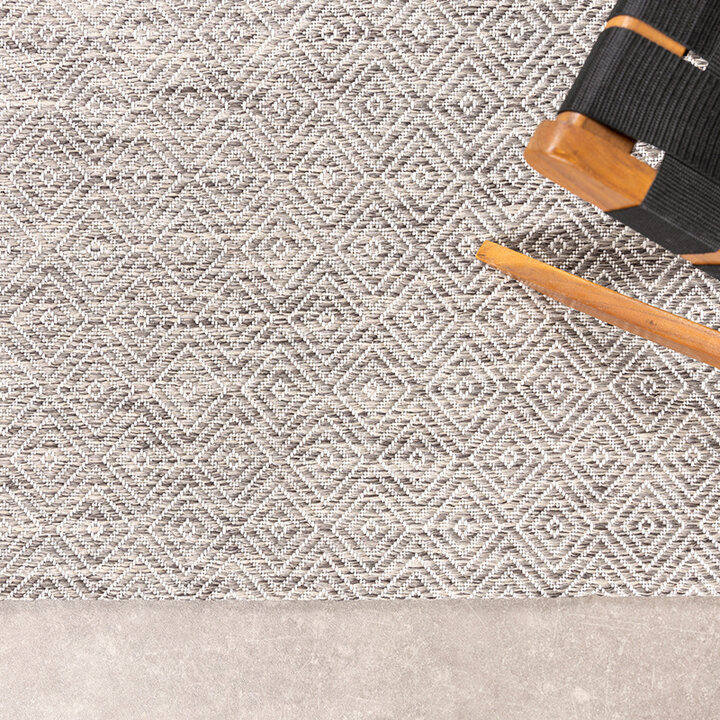 Fyrkantig Utomhusmatta - Sommarkakel Ljusgrå