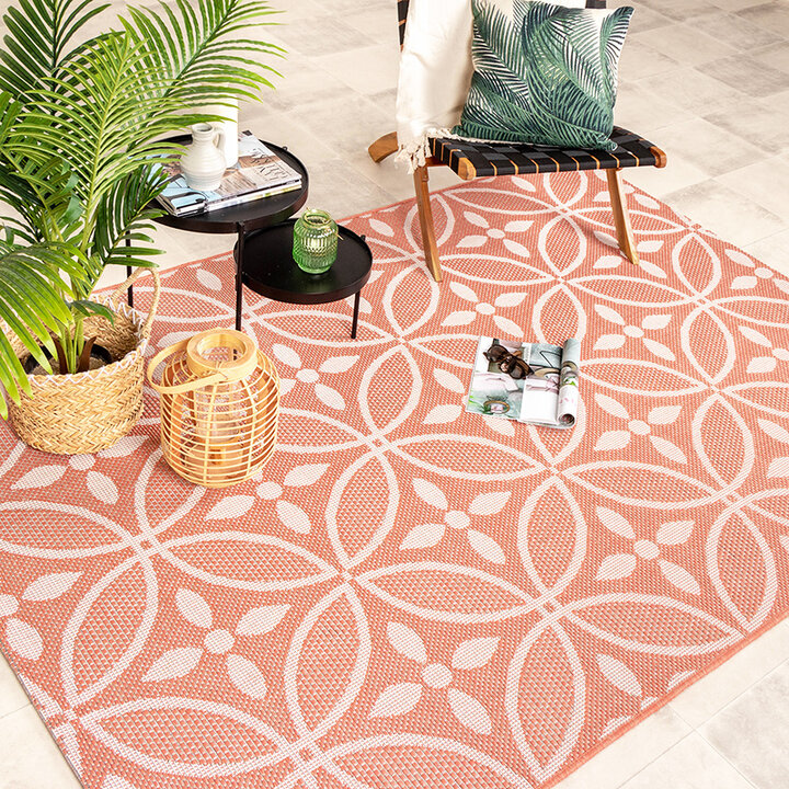 Utomhusmatta - Summer Pattern Rosa