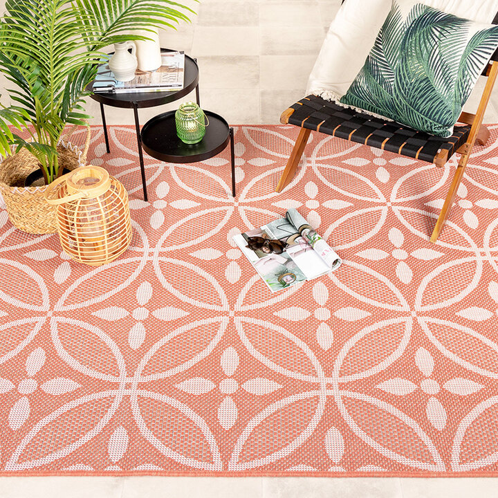 Utomhusmatta - Summer Pattern Rosa