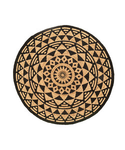 Rund Jute Matta - Henna Maya Natur