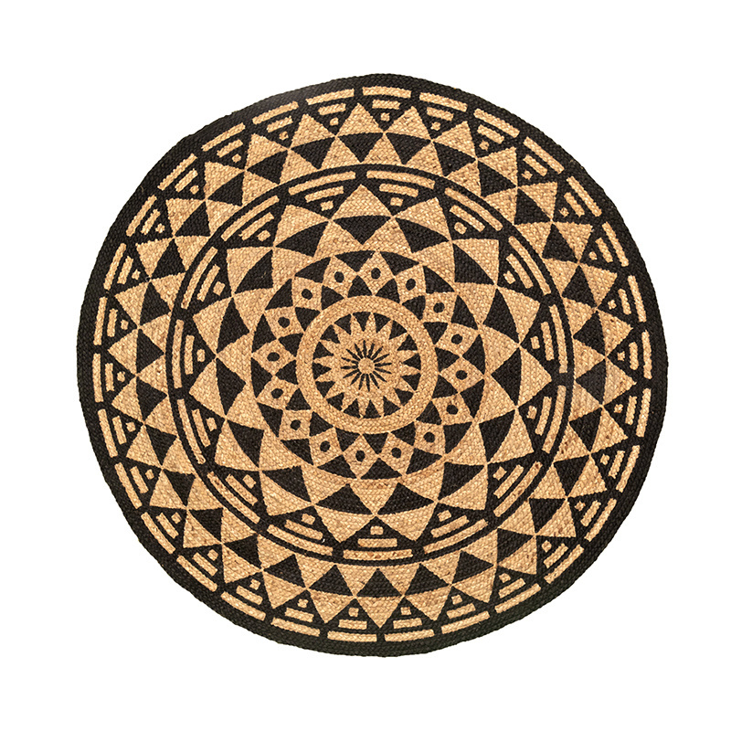 Rund Jute Matta - Henna Maya Natur - sfeer