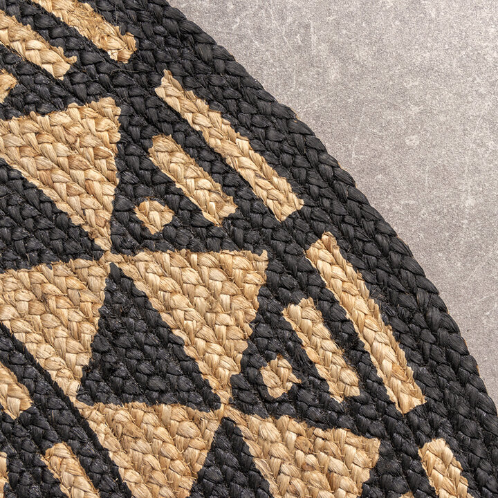Rund Jute Matta - Henna Maya Natur