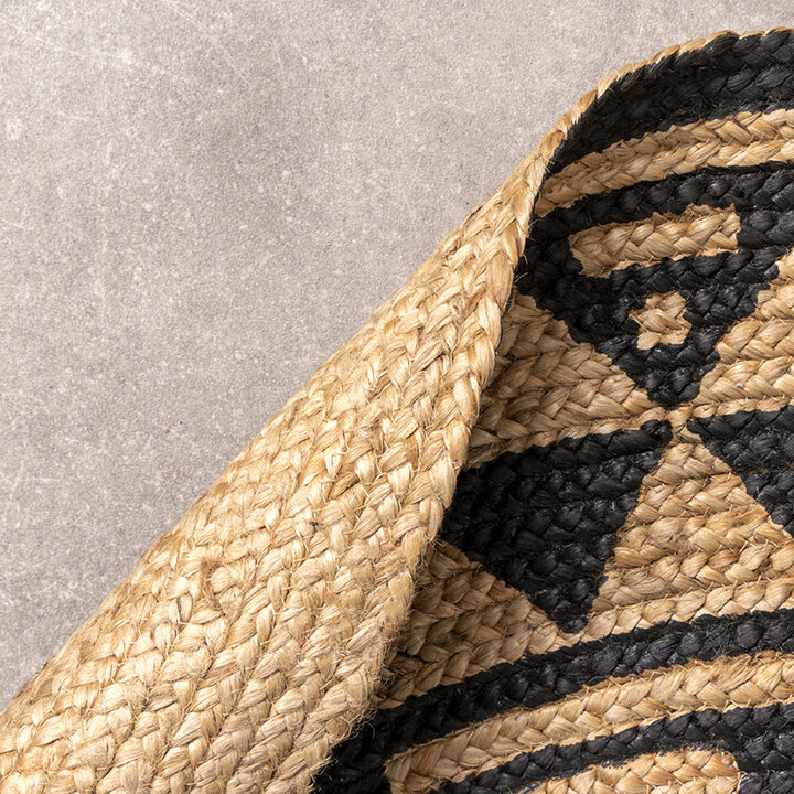 Rund Jute Matta - Henna Maya Natur
